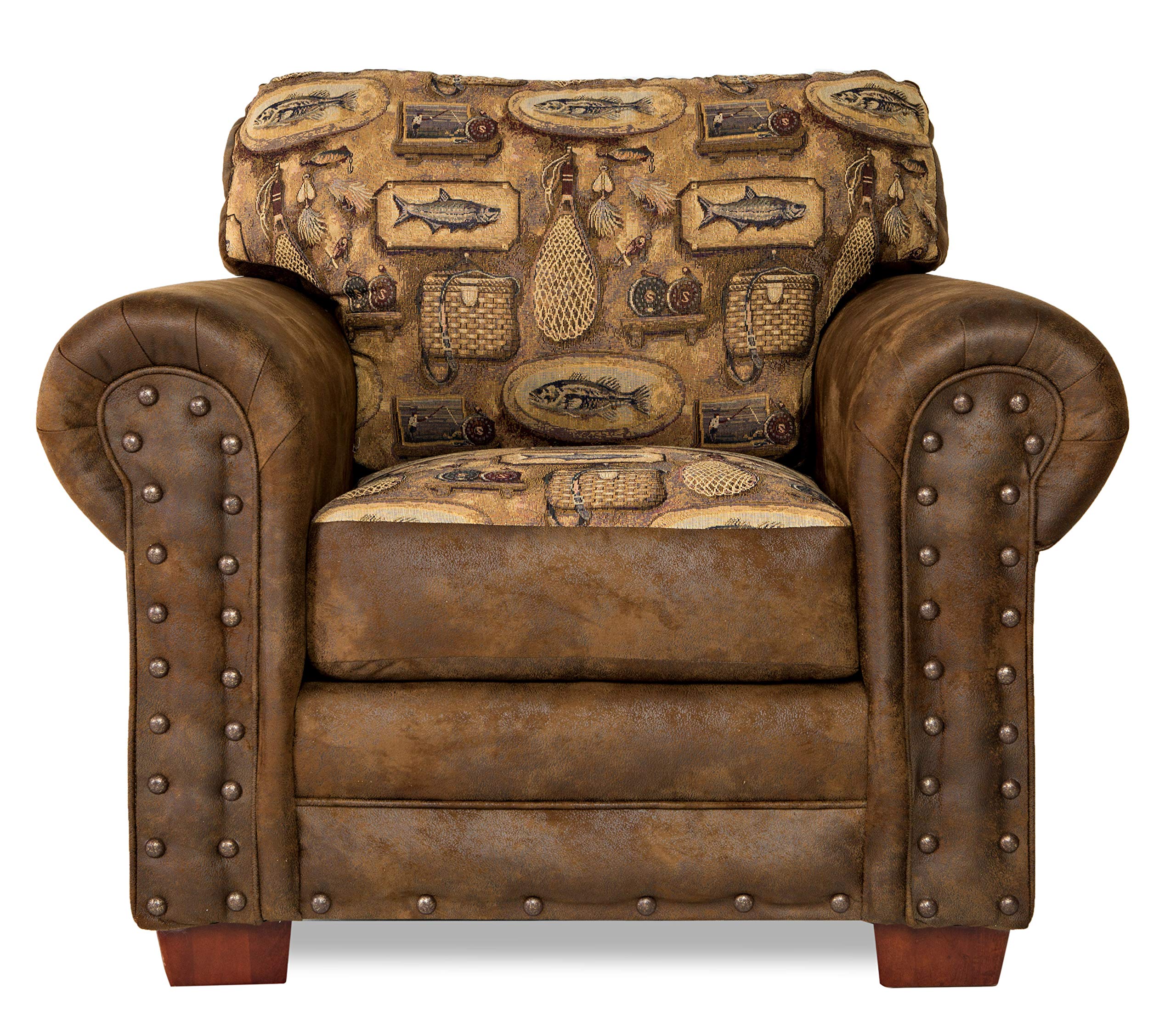 American Furniture Classics Model River Bend Arm Chair, Brown